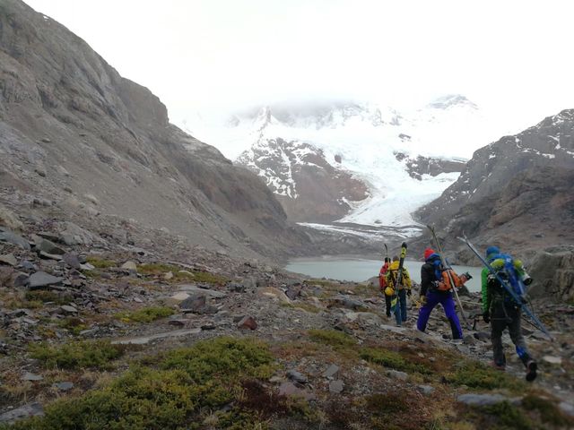 Clima Patagonico antes de llegar al glaciar Marconi.