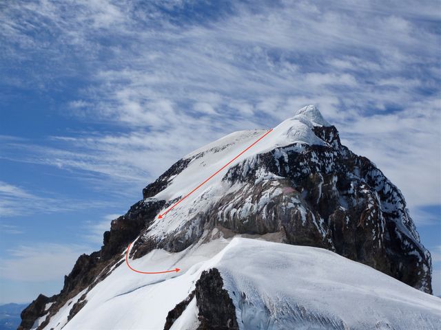Pico Internacional cara noroeste desde el Pico Chileno. Foto: Julian Casanova